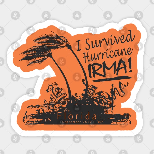 I Survived Hurricane Irma Sticker by Etopix